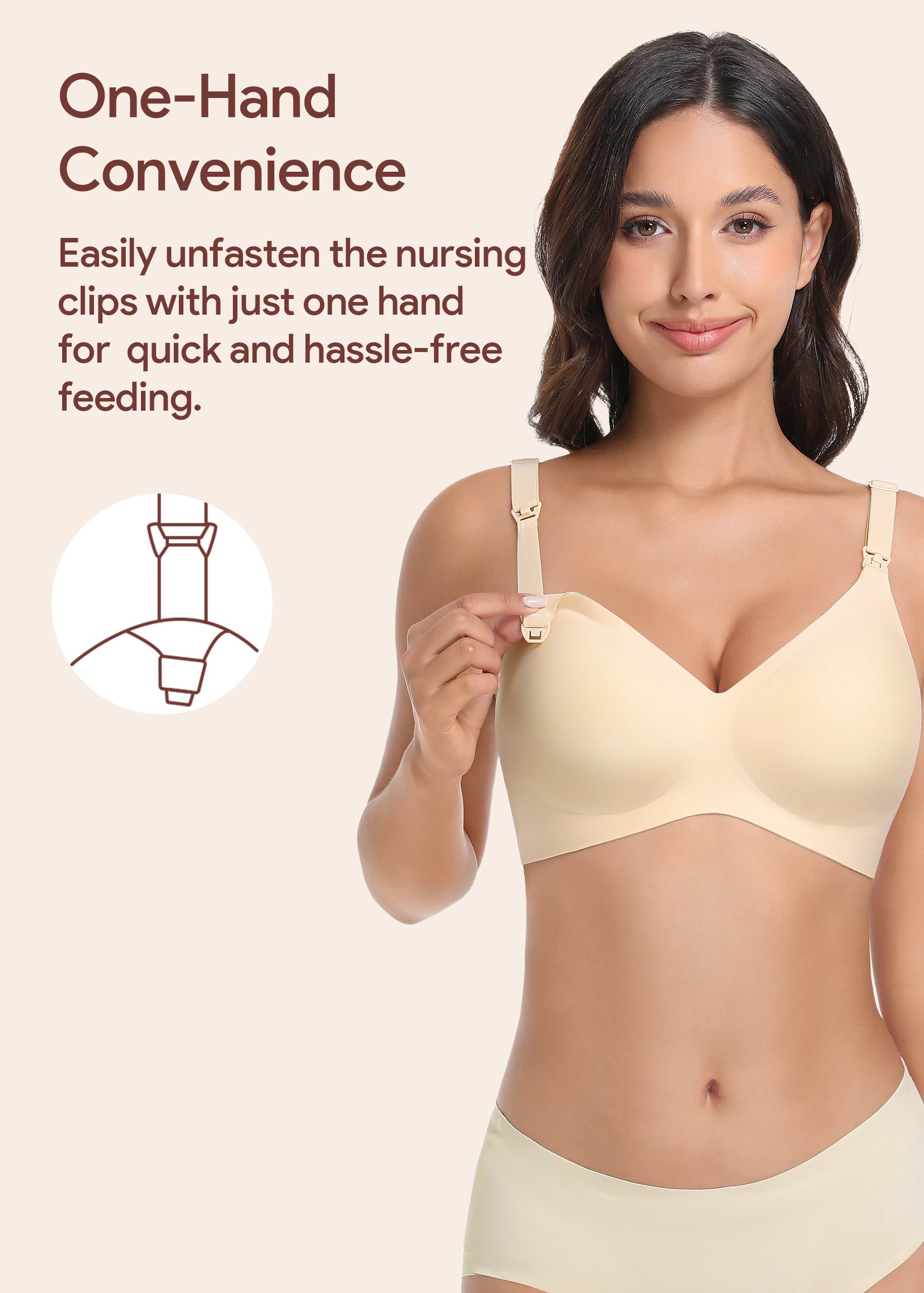 Reggiseno Allattamento Senza Ferretto – Comfort Totale per Gravidanza e maternità, Ideale per Il Sonno