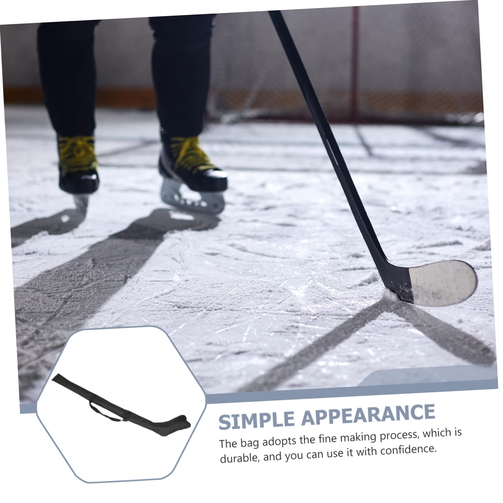 UKCOCO Bolsa Cremallera Fácil de Usar para Palo de Hockey en Color Negro de Tela Oxford Resistente al Desgaste y Diseño Especial para Ajuste