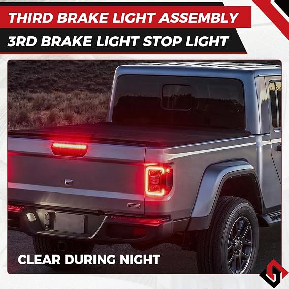 Third 3rd Brake Light fit for Jeep Gladiator 2020-25 High Mount Stop Light