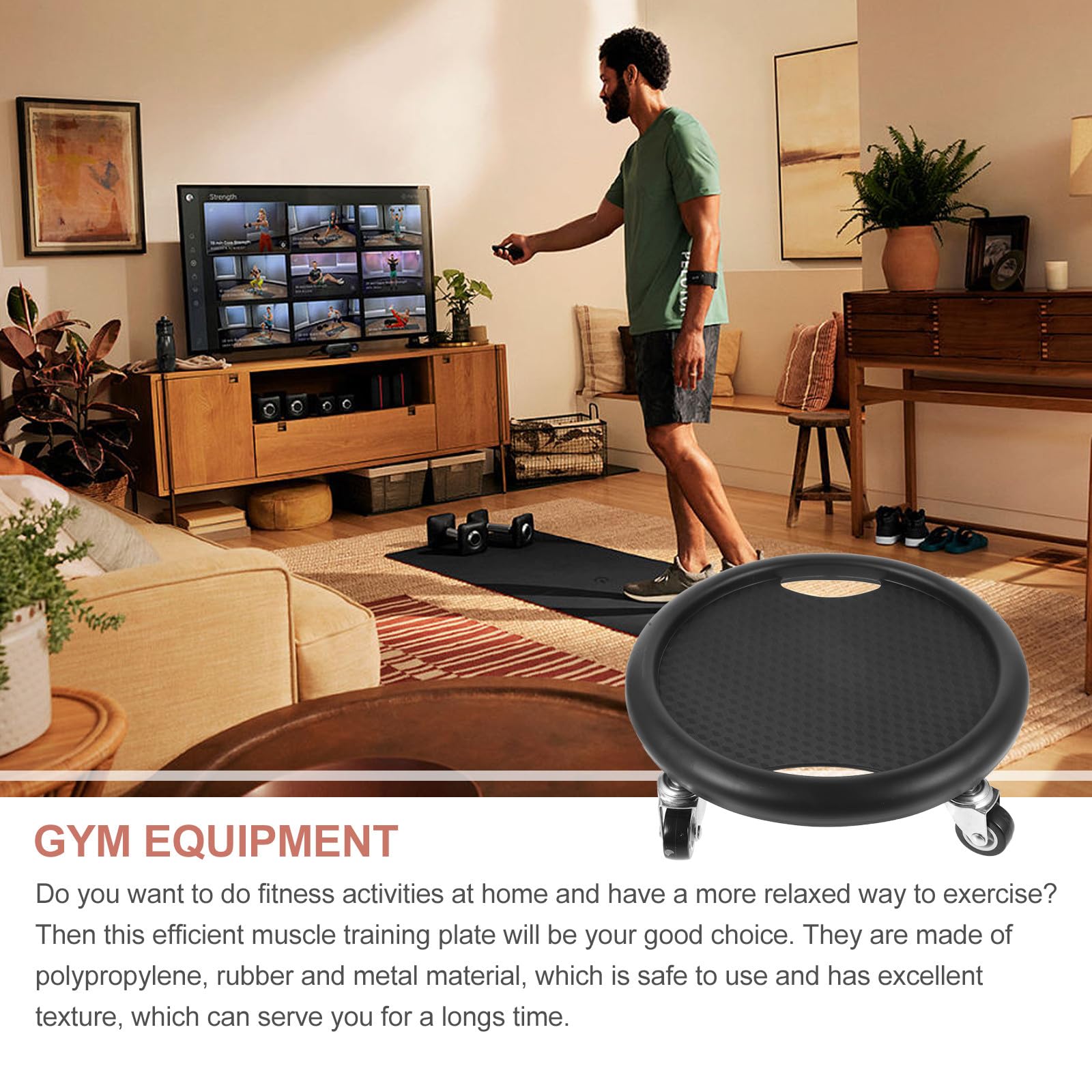 Discos Deslizantes para Ejercicio Abdominal Almohadilla, Equipo de Fitness Portátil y Silencioso, Disco Abdominal Negro Tamaño Mediano para Entrenamiento en Casa y Color Aleatorio