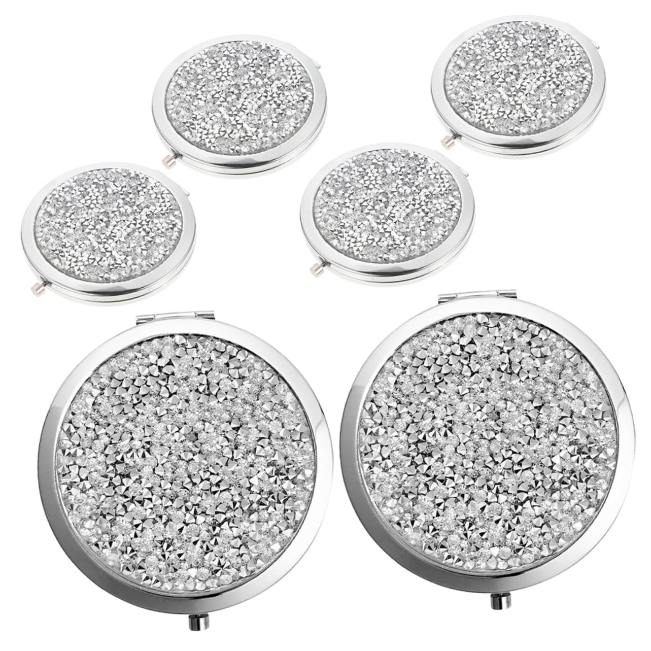 Miroir de poche compact double face pour retouches maquillage rapides en déplacement