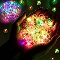 Vista 14 de 50 luces de globo, mini luces LED, redondas, de larga espera, lámpara de bola de papel, farol de papel, lámparas de globos para fiesta de Azul