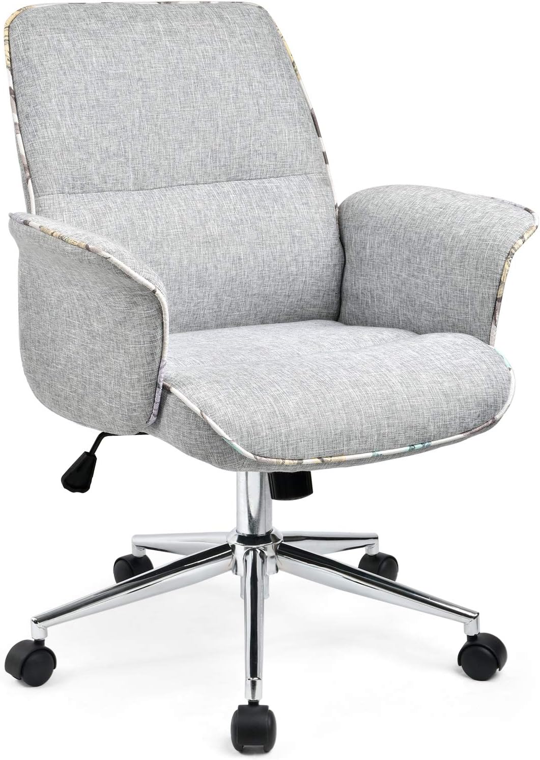 Buy Comhoma Modern Home Office Chair Living Room Fabric Desk Chair Upholstered Swivel Computer Chair With Arms Wheels Height Adjustable For Small Space Study Bedroom Gray Online In Indonesia B07tyykd99 Buy Comhoma Modern Home Office Chair Living Room Fabric Desk Chair Upholstered Swivel Computer Chair With Arms Wheels Height Adjustable For Small Space Study Bedroom Gray Online In Indonesia B07tyykd99