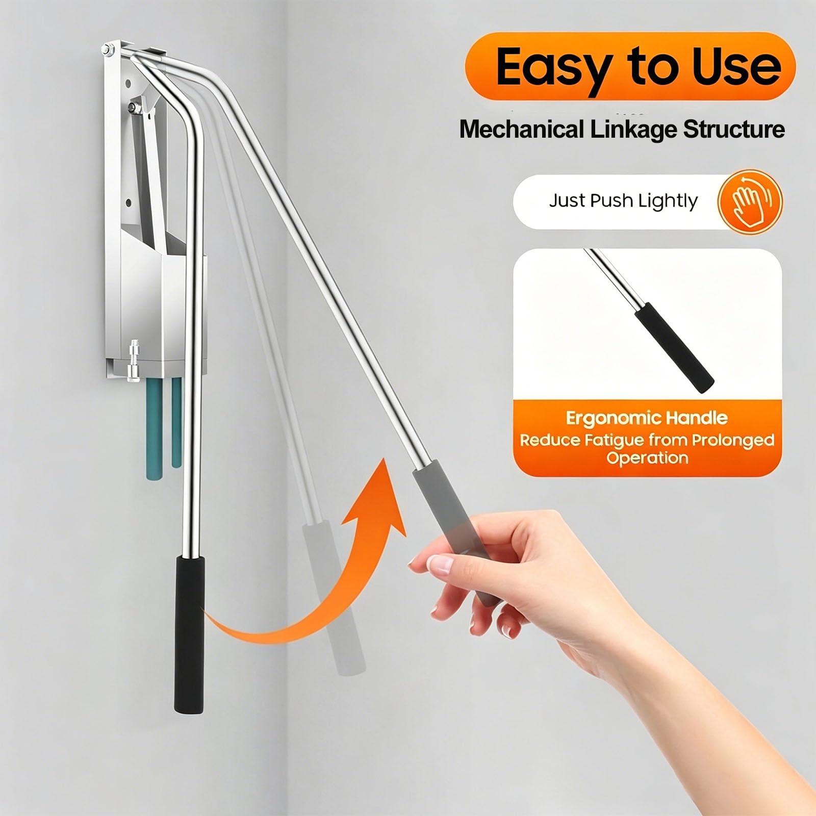 Extrusor de arcilla para colgar en la pared, acero inoxidable con 4 módulos, mango de prensa manual, fácil de limpiar para cerámica, arcilla cerámica, arcilla suave