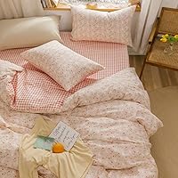 Vista 4 de BlueBlue Juego de Funda de Edredón de Conejo Twin 100% Algodón Ropa de Cama para Niños Niñas Adolescentes Cama Individual Conejito de Dibujos