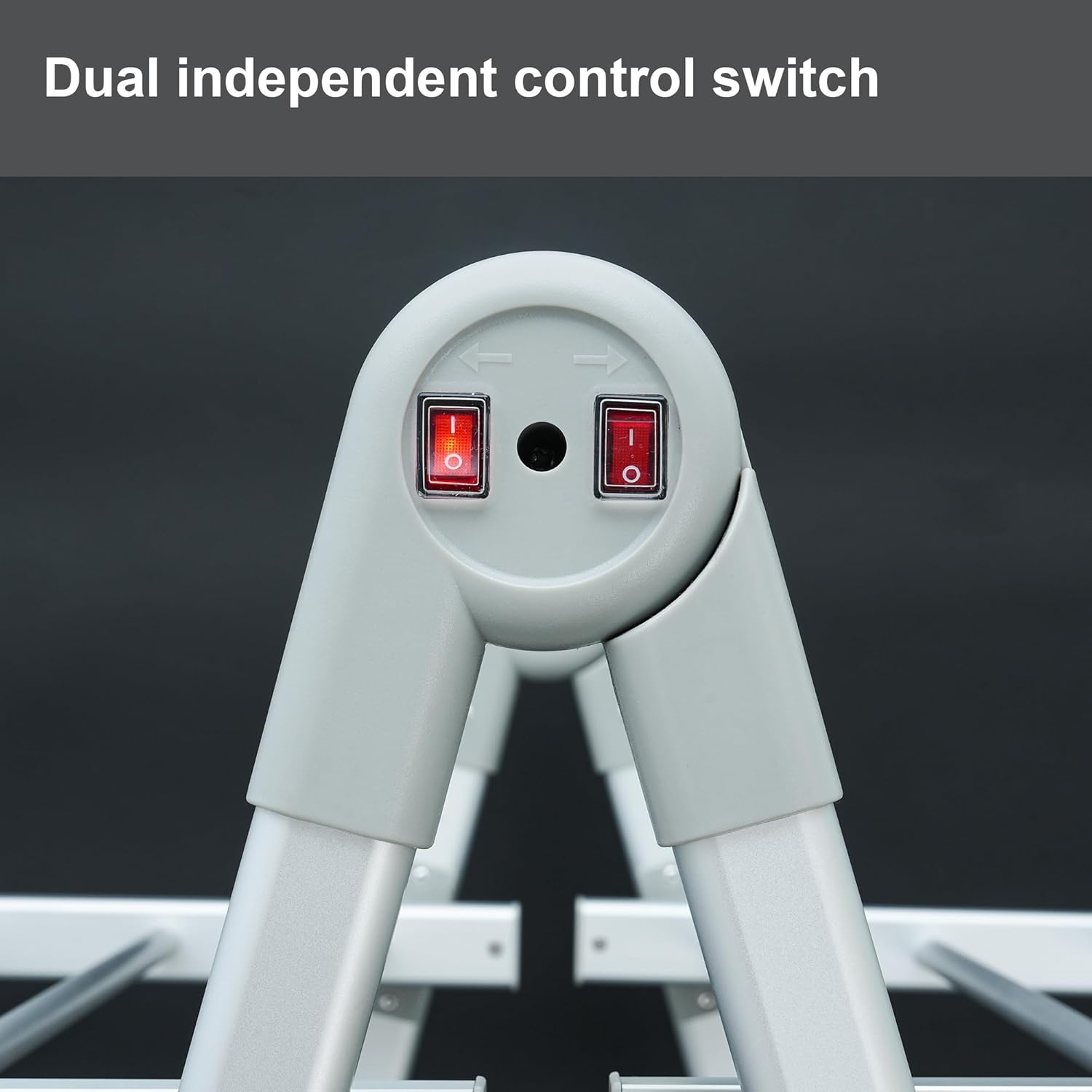 Electric Heating Clothes Drying Rack,Foldable Clothes Drying Rack,Suitable for Drying Clothes, Shoes and Socks.Plug & Play,Silvery Gray,Aluminum Alloy,One-Click Switch(39.37×52.56×25.98in)