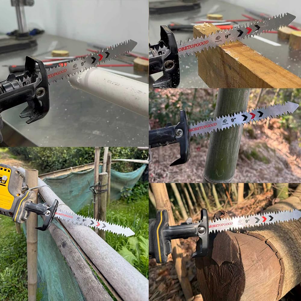 Lame per sega alternativa, a denti doppi, 30,5 cm, lame sostituibili 5TPI per potatura del legno, lame giapponesi adatte per il taglio degli alberi (confezione da 5)