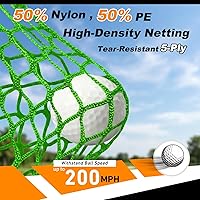 Vista 3 de Gagalileo Golf Driving Cage Net: Heavy Duty 1 in Steel Frame - Noise Reduction Target for Backyard Garage Indoor Simulator - 7x7x7 FT High Density