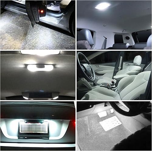 Miniatura 7 de Hawyet Juego de 28 luces LED para placa de matrícula, luz interior T1031MM36MM41MM1157, luz indicadora de ancho, luz de lectura de doble punta,