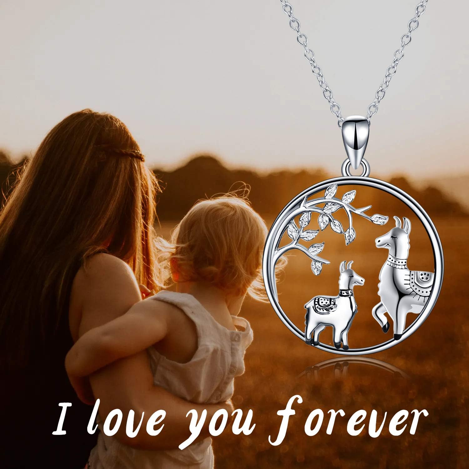 ONEFINITY Llama Alpaca Gifts 925 Sterling Silver Llama Necklace Crystal Alpaca Pendant Jewelry for Women Mom Girls Gifts - Image 5