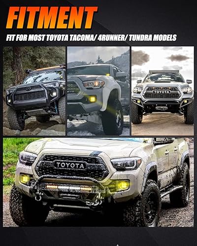 Miniatura 2 de Auxbeam Soportes de luz antiniebla serie XP-Ultra de 3 pulgadas, para Toyota Tacoma 2012-2022, 4Runner 2010-2022, Tundra 2014-2022, soportes de