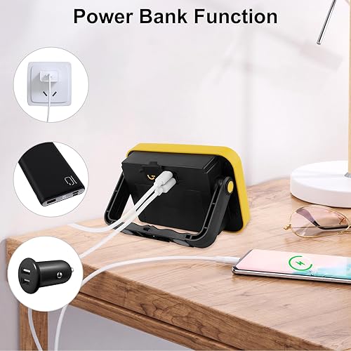 Miniatura 4 de T-SUN Luces LED negras recargables, luz negra alimentada por batería, paquete de 2 luces LED negras para luces fluorescentes de neón que brillan en