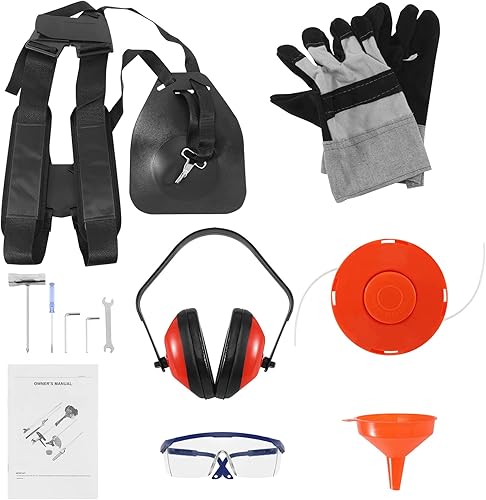 Miniatura 7 de Samger - Cortasetos de gas de 2 ciclos de 52 cc, combo de recortadora de setos de jardín 5 en 1, recortadora a gas con poste de extensión,