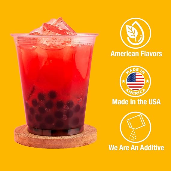 BobaVida Fruit Punch Boba Pearls - Popping Boba for Drinks, Desserts & Food Toppings - Non-GMO Fruit Boba Pearls - 3oz Each, 10 Boba Packets with Straws