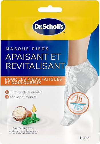 Dr. Scholl's Masque Pieds Apaisant et Revitalisant pour Pieds Fa 