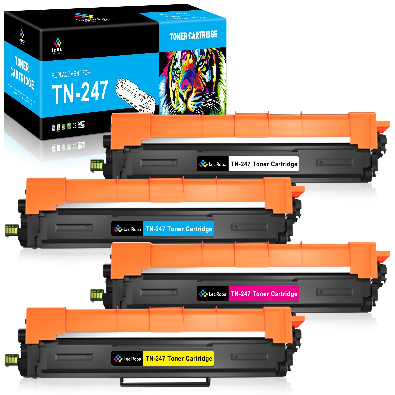 LeciRoba TN247 Toner do Brother TN247 TN243 do Brother DCP-L3550CDW DCP-L3510CDW HL-L3210CW HL-L3230CDN HL-L3230CDW HL-L3270CDW MFC-L3710CW MFC-L3730CDN MFC-L3730CDN MFC-L3730CDN MFC-L3710CW