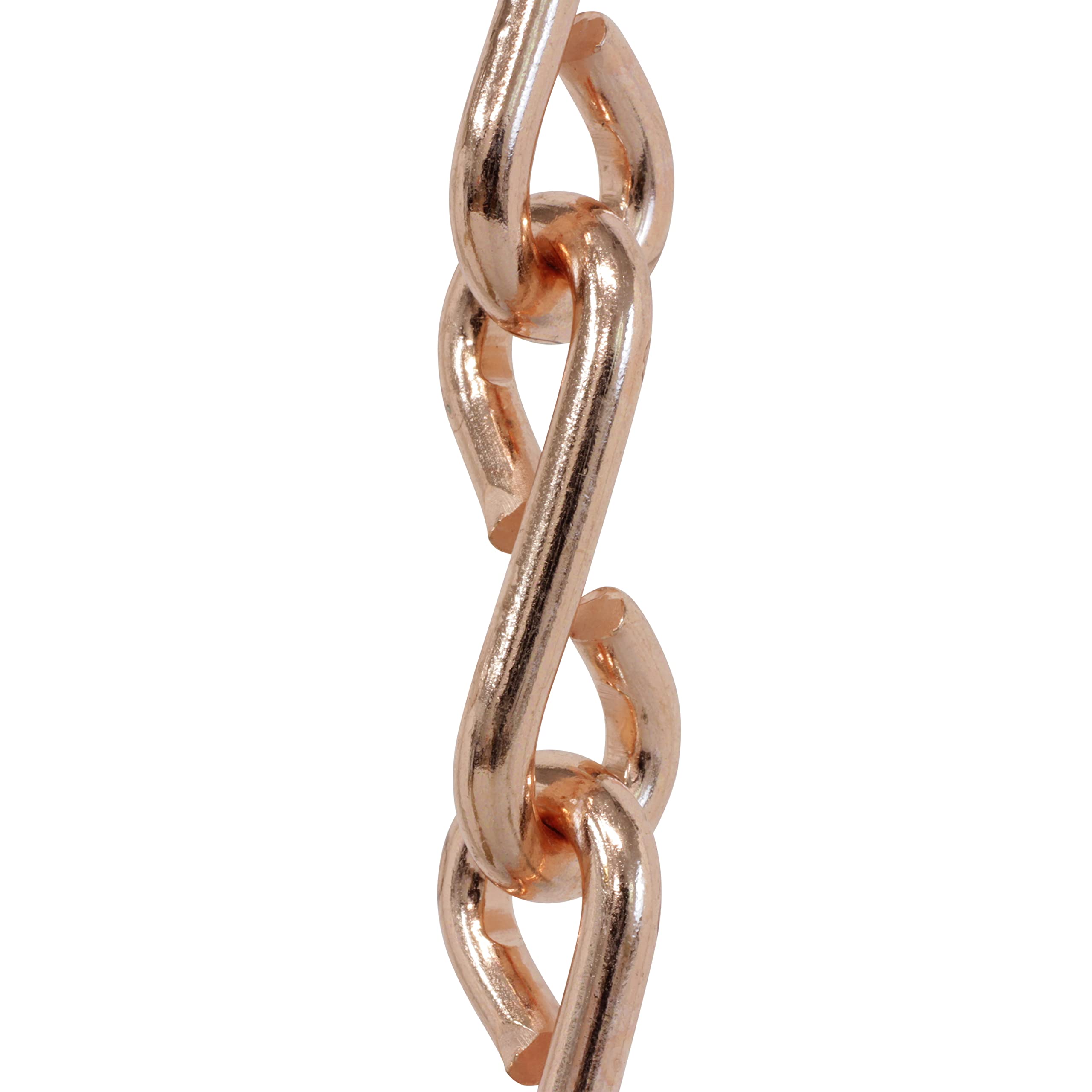 RCH Hardware CH-S50-06-CO Steel Basket Chain 5 Gauge, Copper (1 Foot)