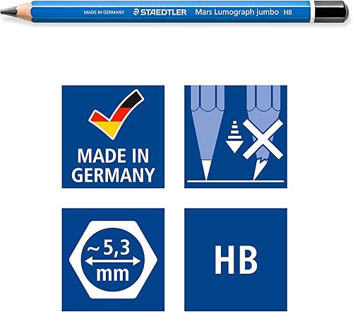 Miniatura 5 de LÁPIZ DIBUJO MARS LUMOGRAPH JUMBO STAEDTLER SET DE 5