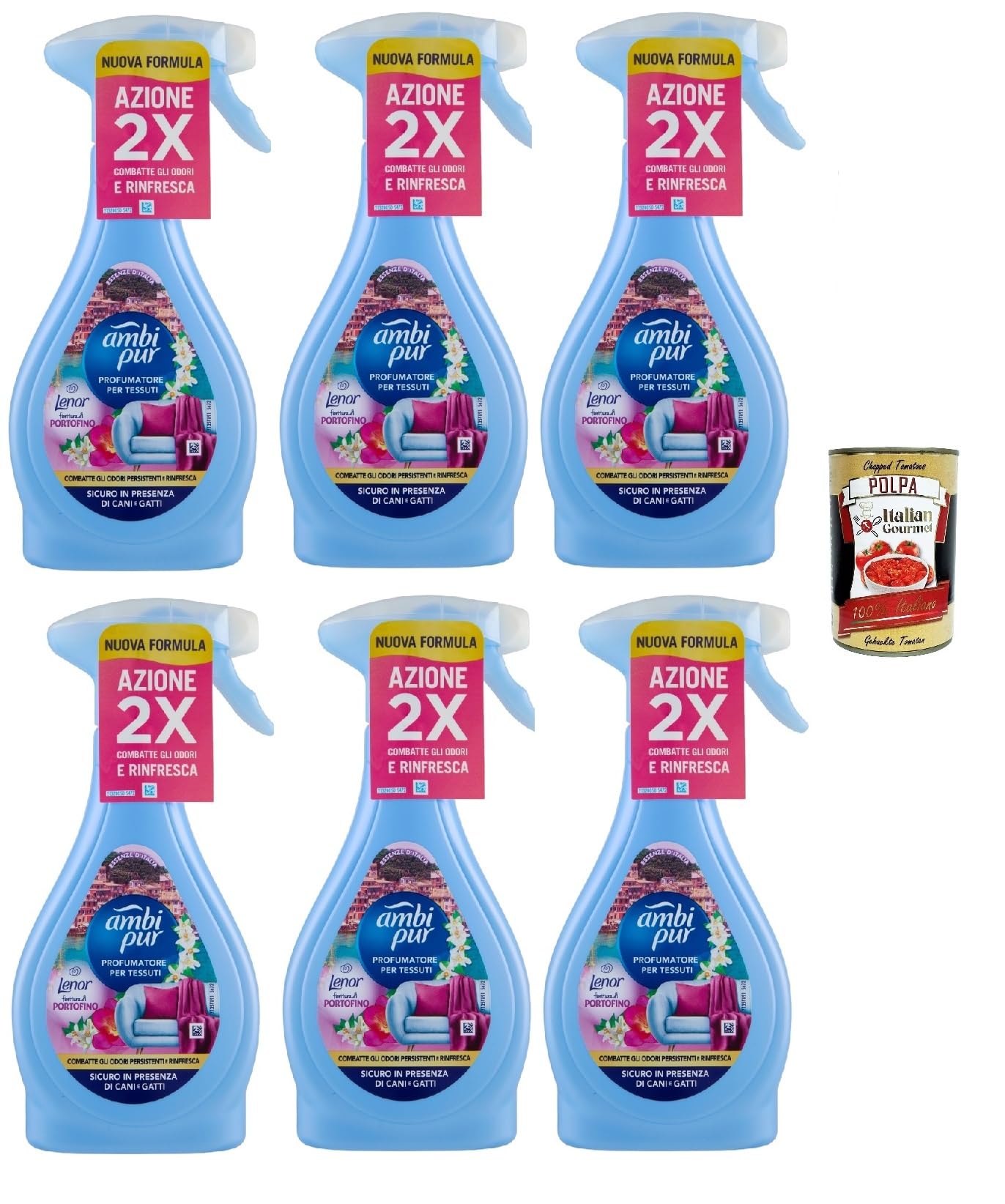 Italian Gourmet Portofino spray tessuti Textilerfrischer 6 x 385ml Duft