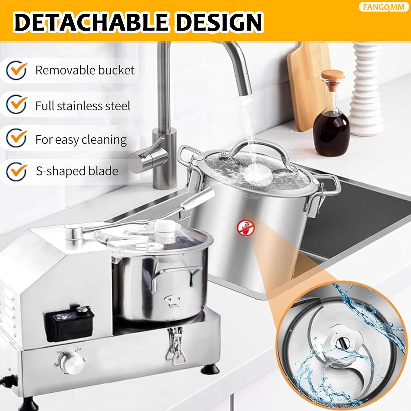 Robot Da Cucina Professionale Per Carne E Verdure, Tritacarne Elettrici, Tritatutto Multifunzionale Per, Per, Frutta, Zenzero, Aglio Arachidi(12L)