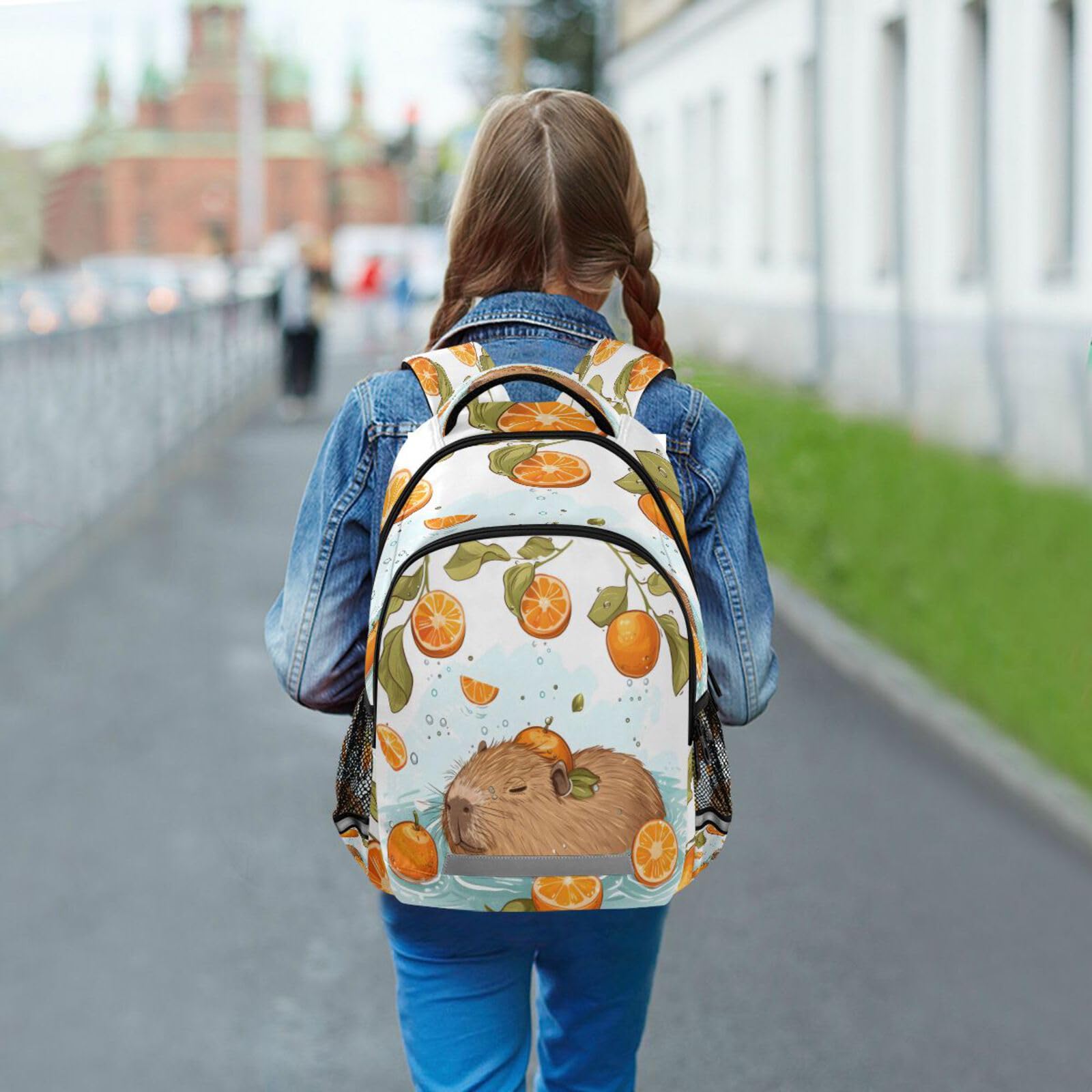 Zainetto da viaggio con gattino con farfalla e gattino, per scuola, per uomini, donne, ragazzi e bambini