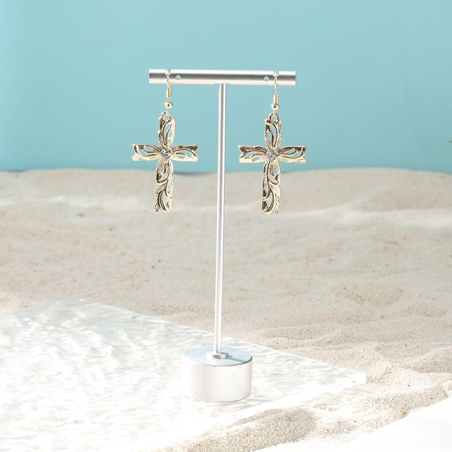 Hawaiian Heirloom Cross Pearl Earrings