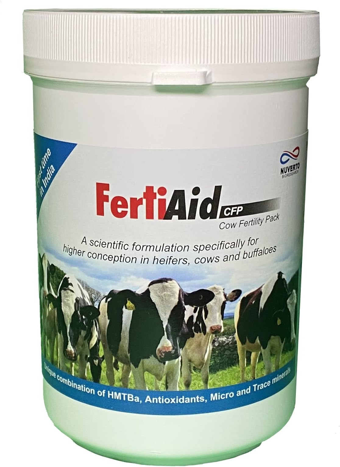NUVERTOBIO - FERTIAID CFP (Cow Fertility Pack)-1 Kg- Improves Conception Rate in Cow and Buffalo