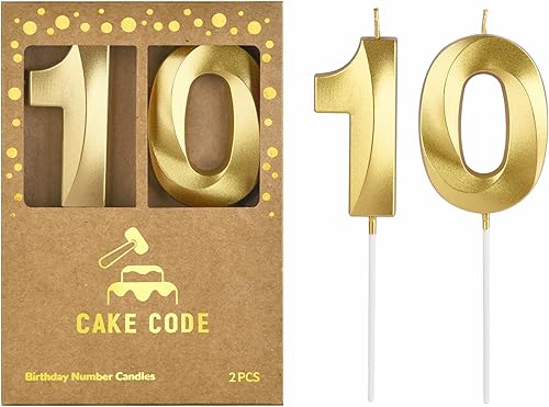 Velas de cumpleaños de oro de diamante de 2.76 pulgadas, velas de oro y números de pastel para celebración de fiesta