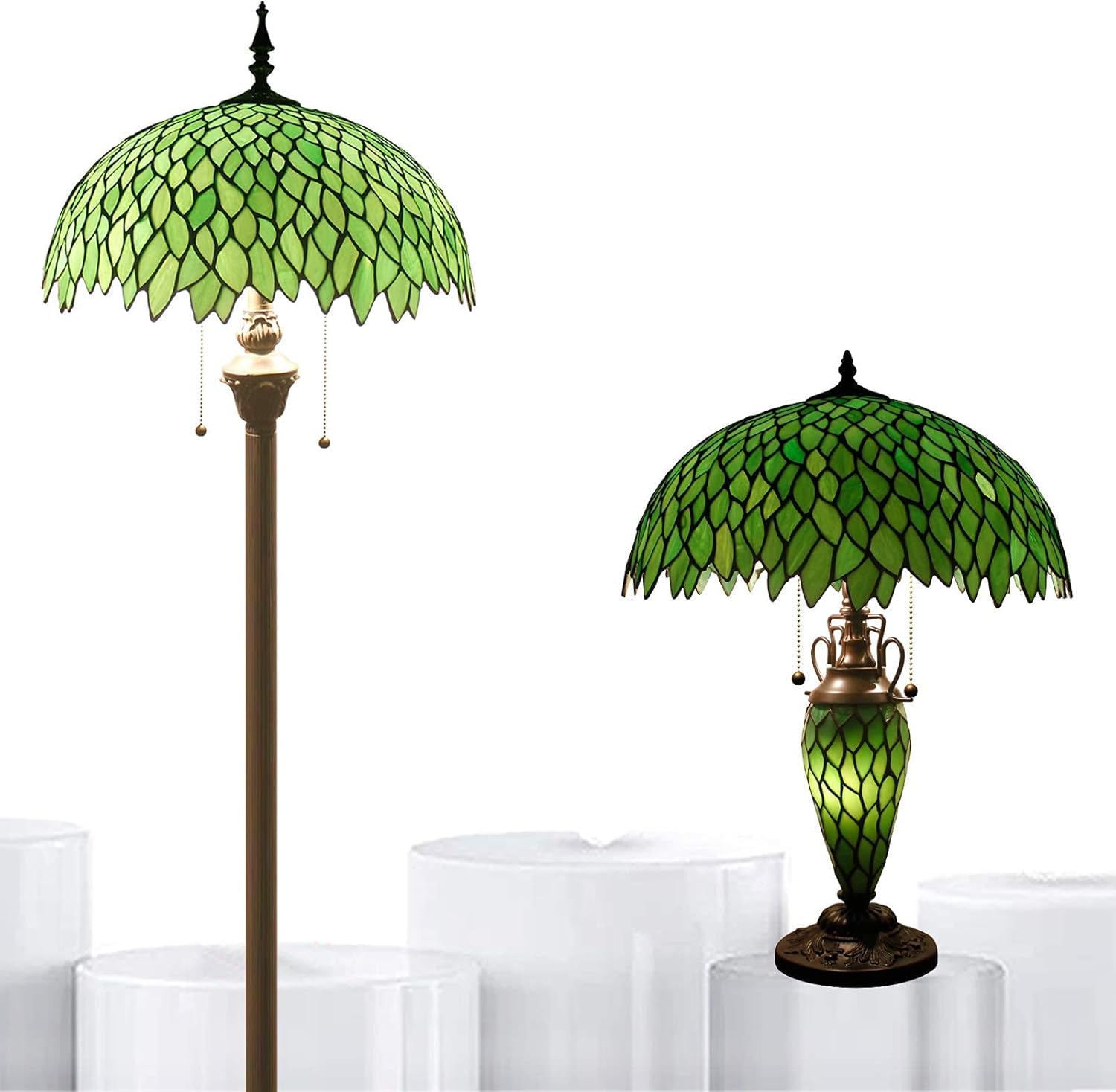 WERFACTORY Tiffany Lamp Series Stained Glass Style Lampshade Decorative Living Room Bedroom