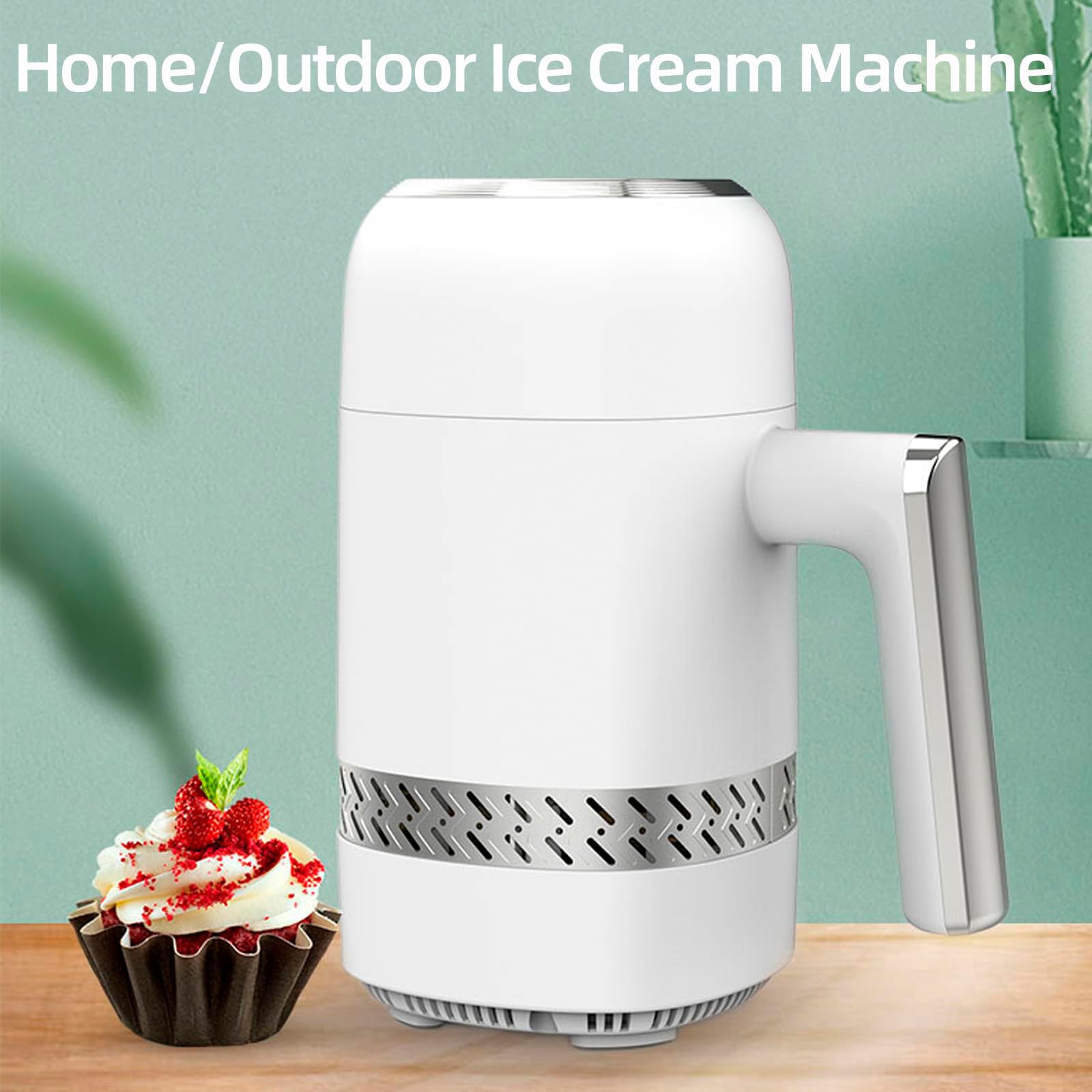 Smart Ice Cream Maker Mit Halbleiterkühlung, 12-v-softeis-eismaschine Mit Led-Display Und 6 Modi, DIY Healthy Ece-crem-Hersteller Für Gefrorene Eiscecream-joghurt-milchshake-reiswein