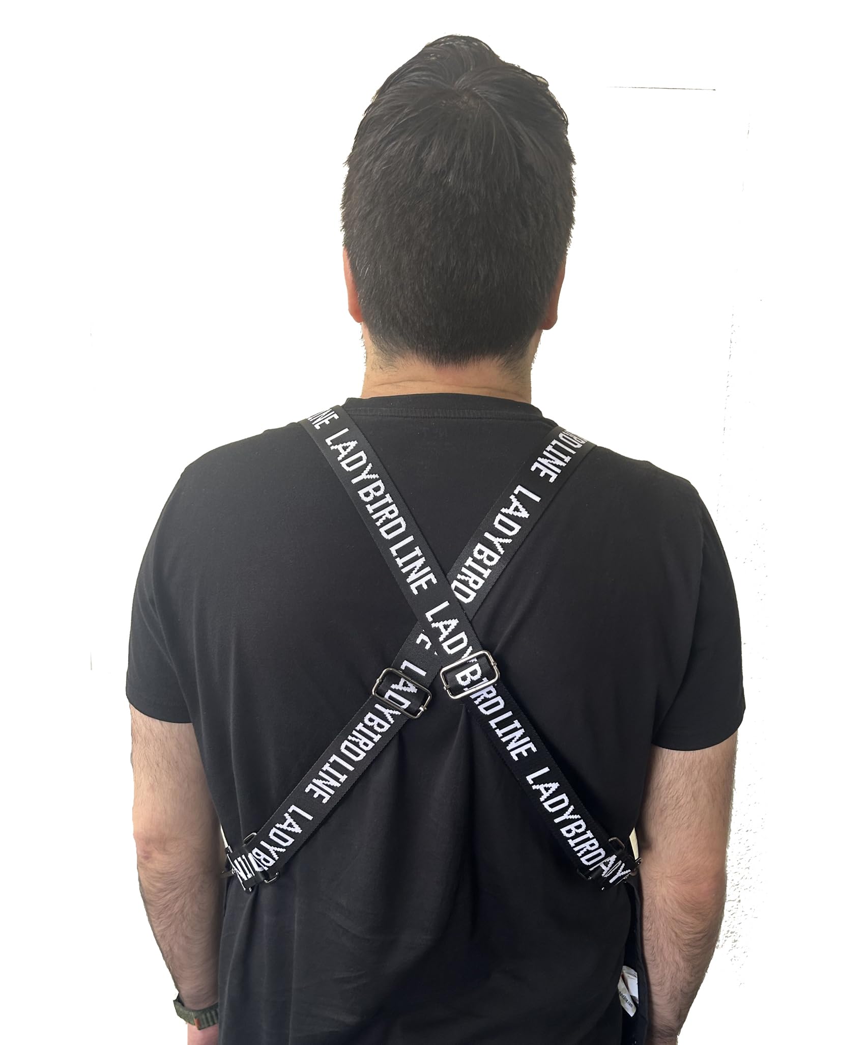 Ladybird Line 667 Black Waterproof Signature Crossover Strap Apron, Hair and Bleach Resistant, 2 Front Pockets and Adjustable Straps, Ideal for Hair Stylists and Pet Groomers