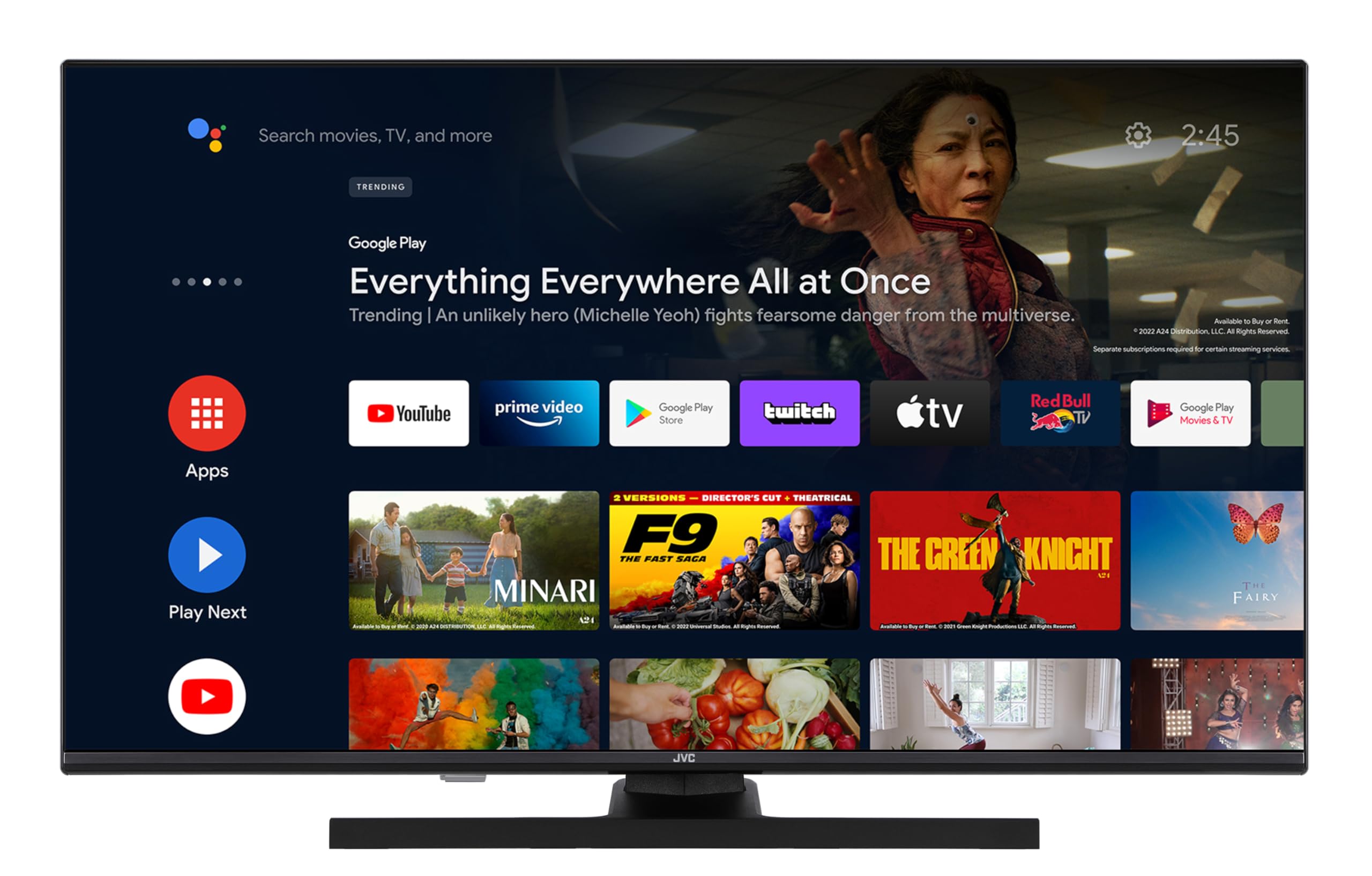JVC QLED LT-40VQF545A 40" telewizor Full HD Android Smart TV (HDR, potrójny tuer, Bluetooth)