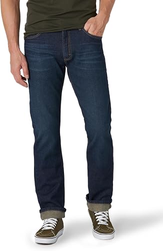 Lee Men's Legendary Slim Straight Leg Jean, Road Rash, 40W x 34L