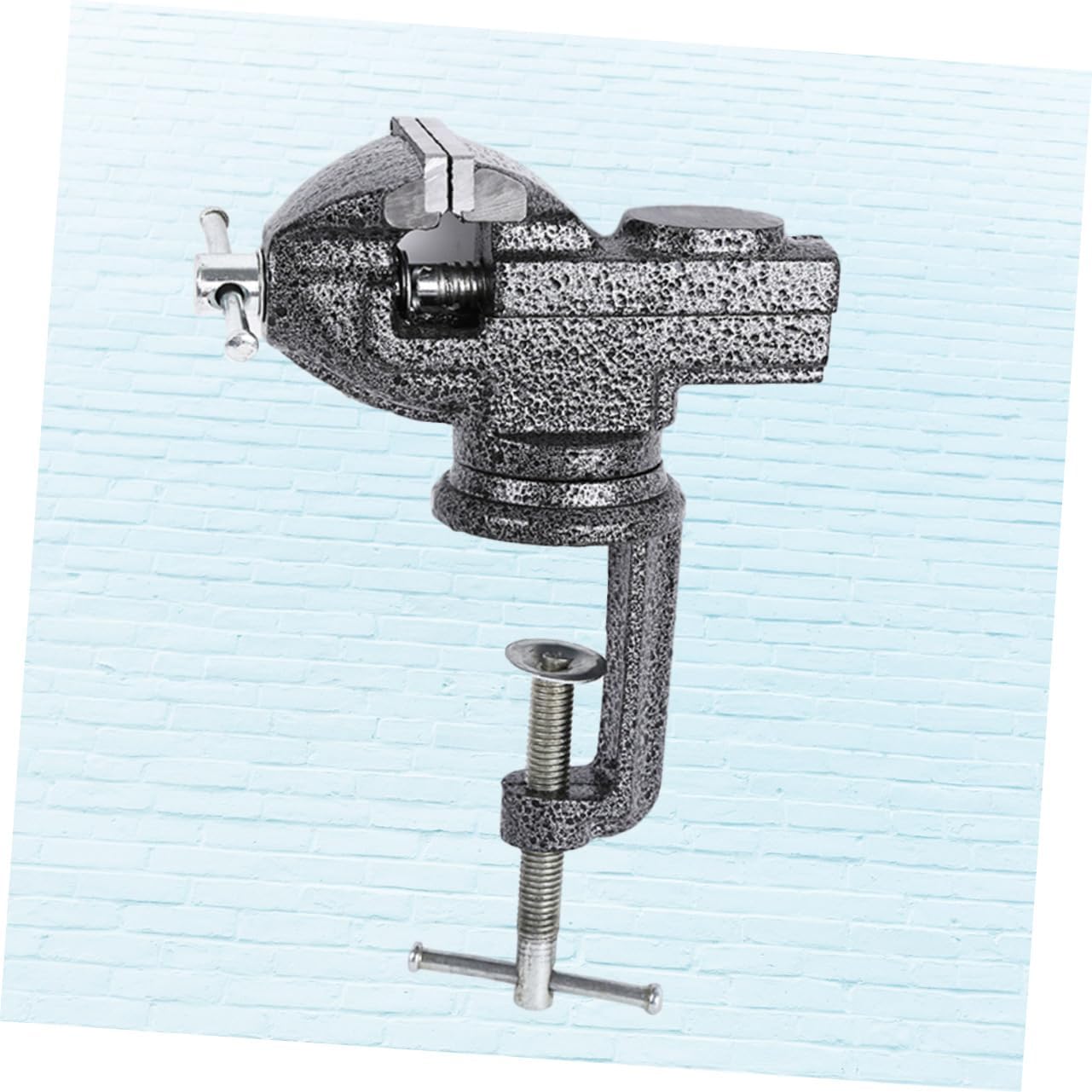 360-Degree Rotating 2-Inch Table Vise Clamp Portable Mini Flat Clamp for Woodworking Jewelry Making and DIY Crafts with Swivel Base Household Bench Vise Tool