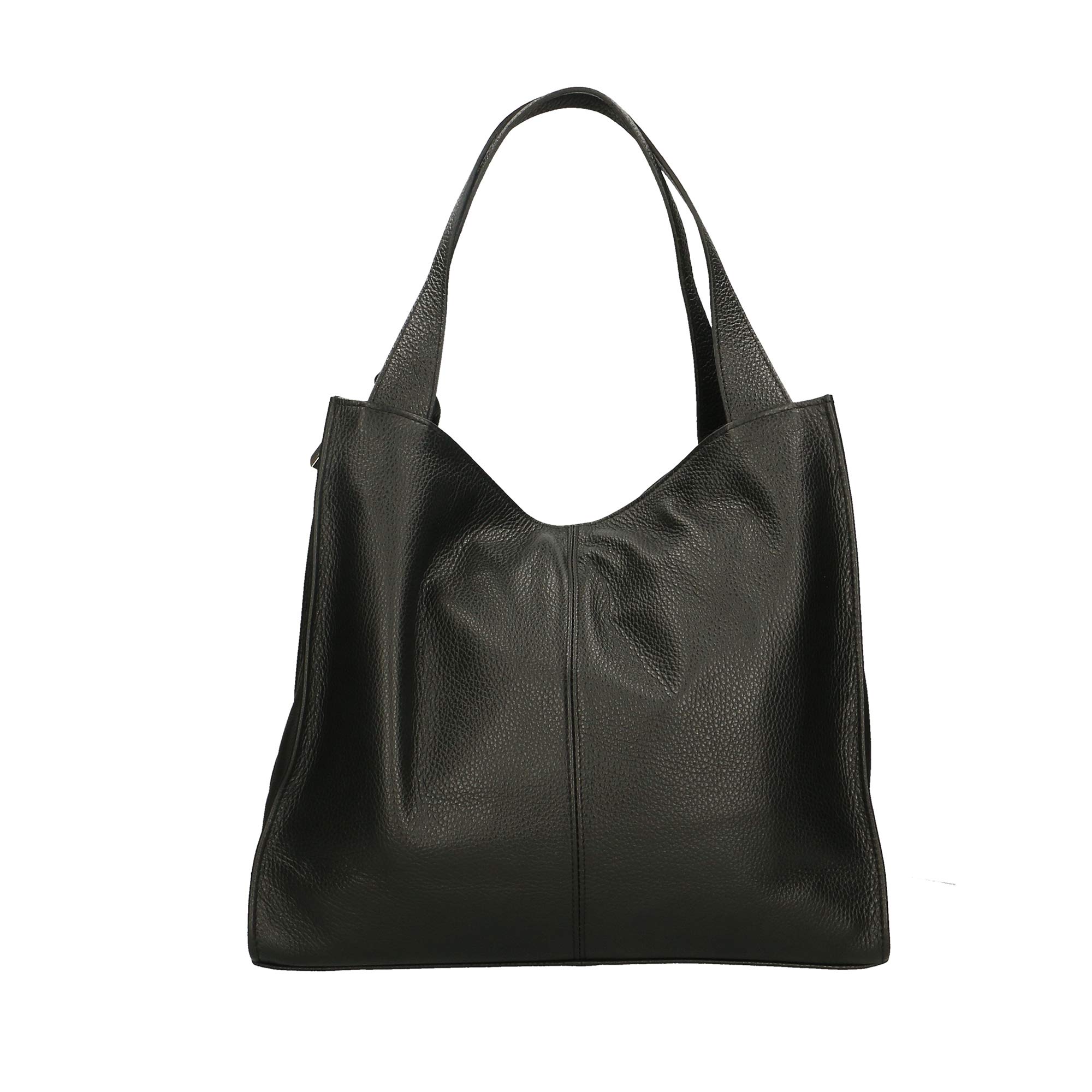 Chicca Borse Borsa a Spalla Donna in Pelle Made in italy 34x31x10 Cm