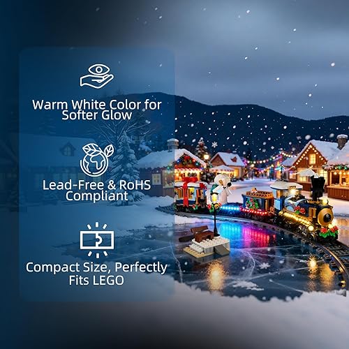 Miniatura 3 de YEABRICKS Luz LED para Lego-10361 Icons Holiday Express Train Building Blocks Modelo (juego de construcción no incluido)
