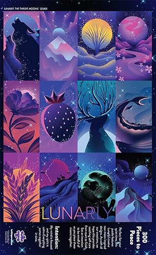 Miniatura 5 de Buffalo Games - Lunarly Las doce lunas - Rompecabezas de 300 piezas grandes