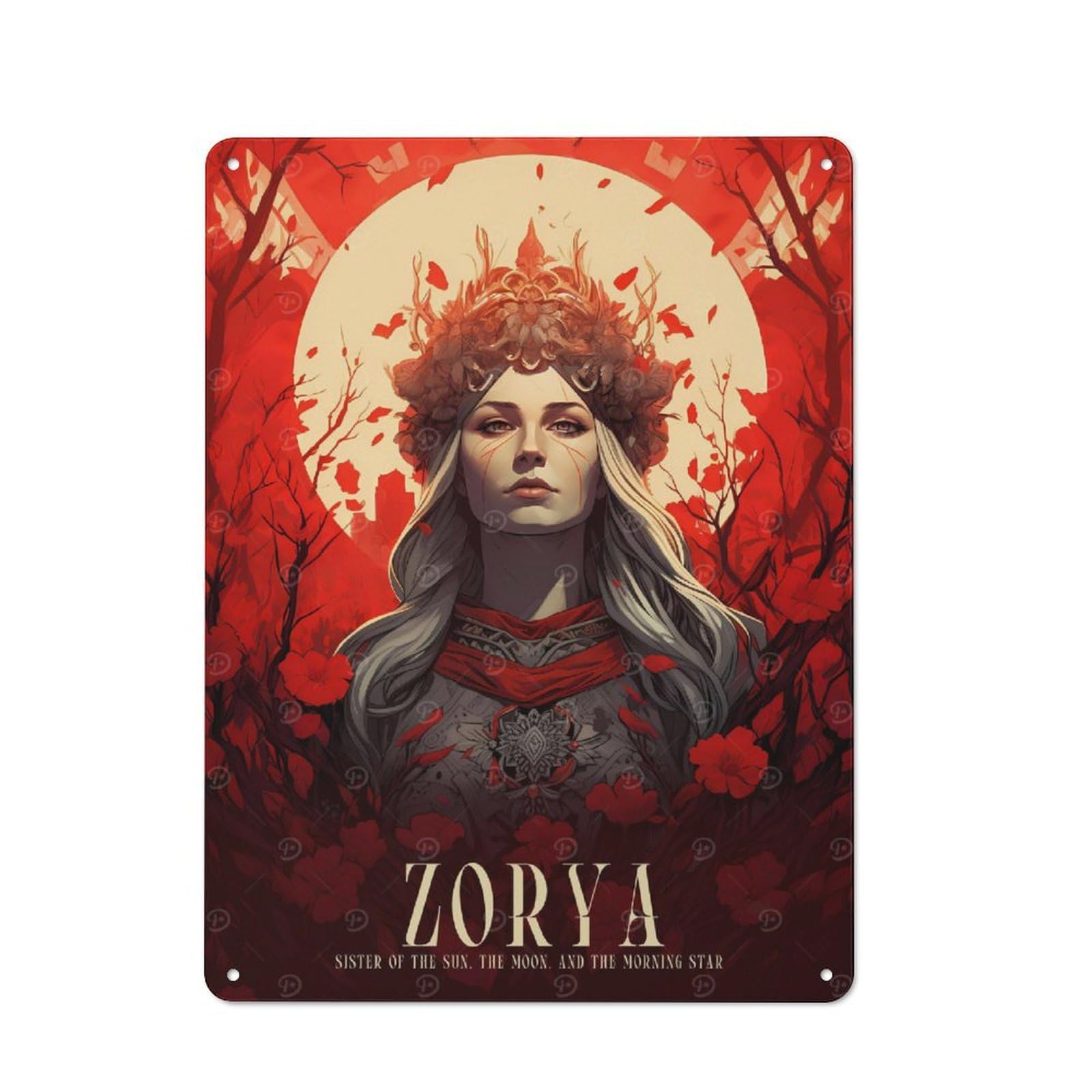 Zorya Retro-style Metal Sign 40x30cm for Guest Room Or Hallway, for Hallway Wall Decor Fans