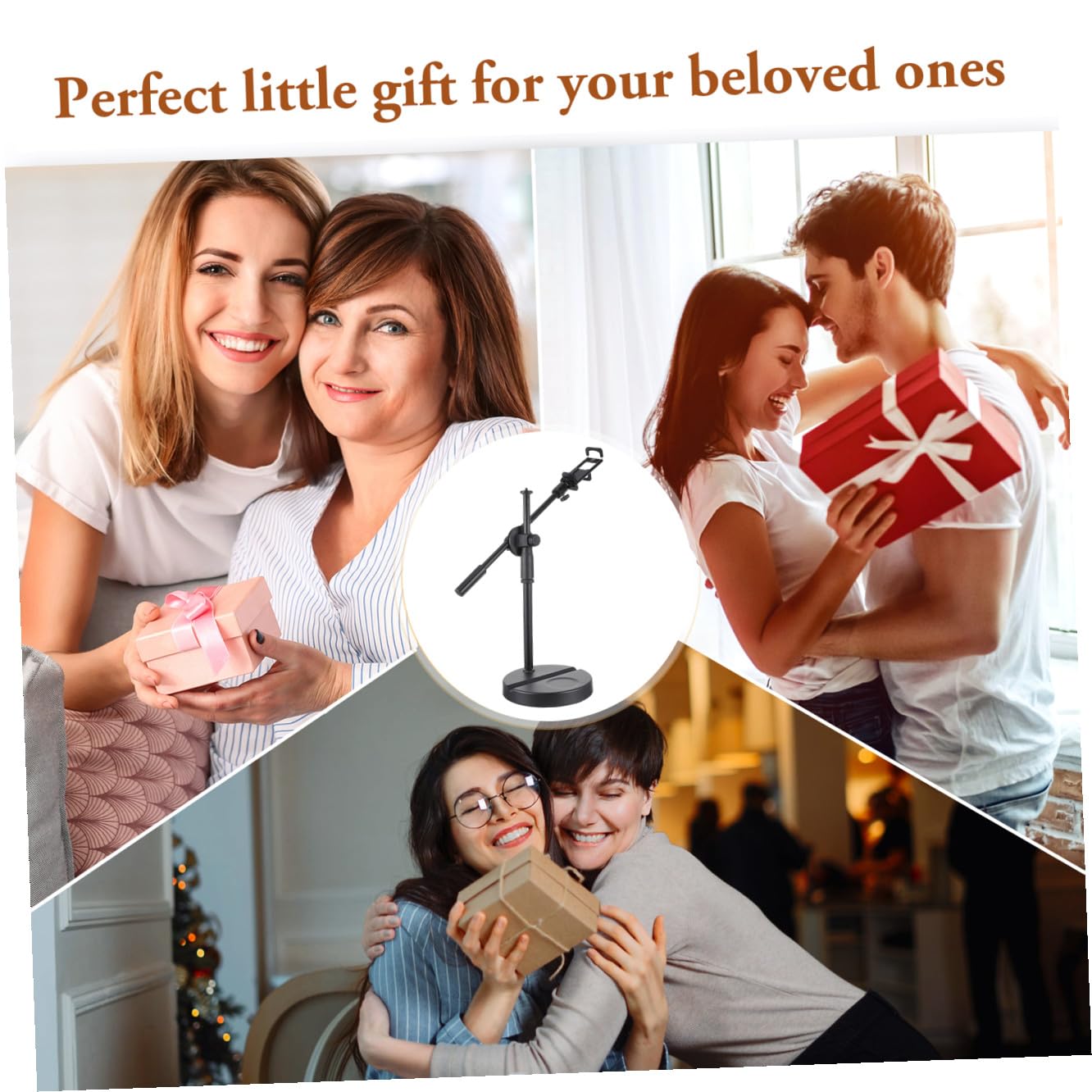 Hemobllo Nexowo Soporte Movil para Teléfono Soporte de Teléfono para Grabación de Vídeo Base Pesada Acero Inoxidable y Abs