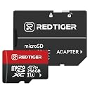 REDTIGER High Speed 256GB Micro SD Card with Adapter, microSDXC UHS-I Class 10, U3, V30 A1, Support for Dash Cam and 4K Video Recording gallery image
