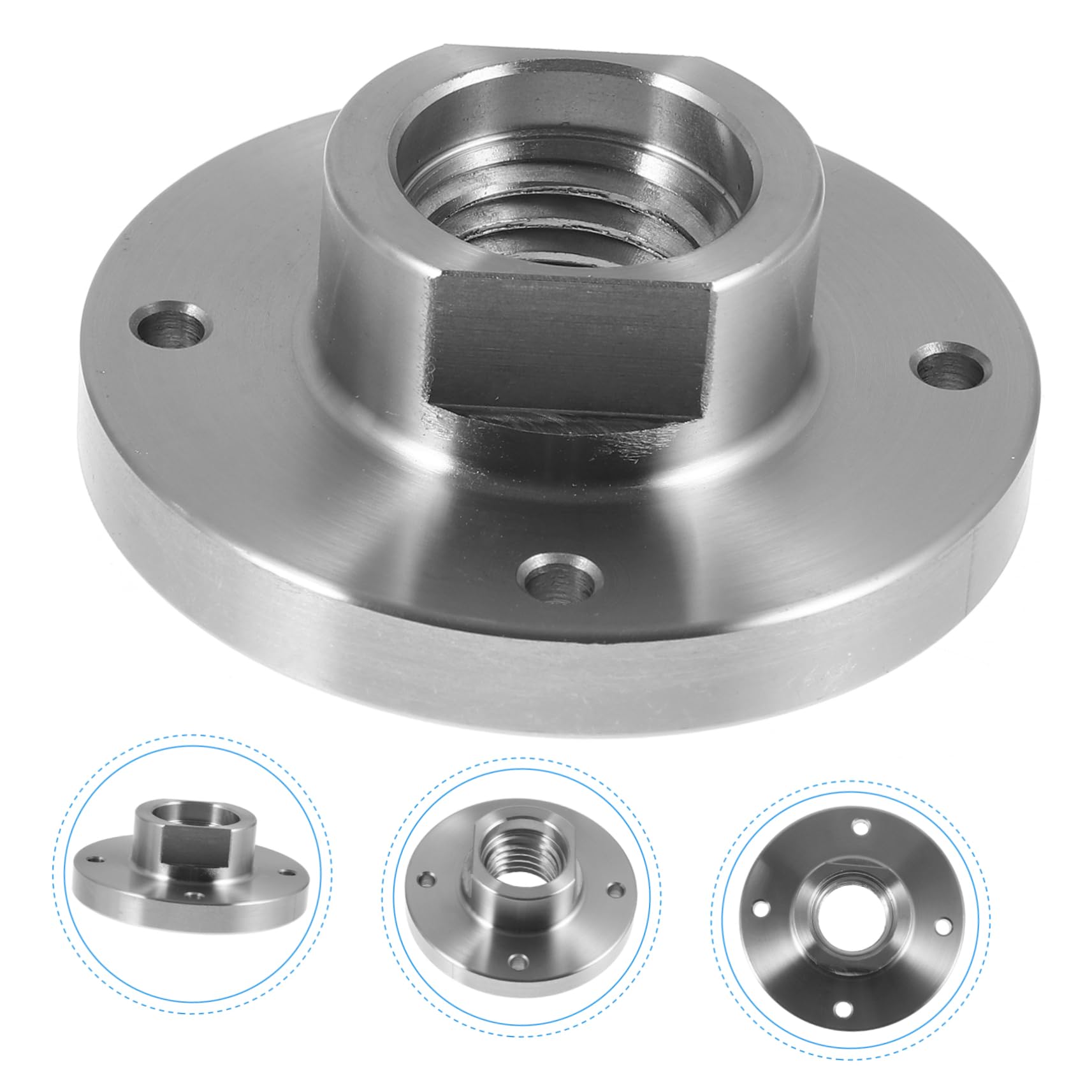 HOMSFOU 4piezas Plato De Cara De Acero Para Torno De Madera De Adaptador De Sujeción Para Proyectos De Carpintería Herramienta Versátil Para Aficionados y Profesionales