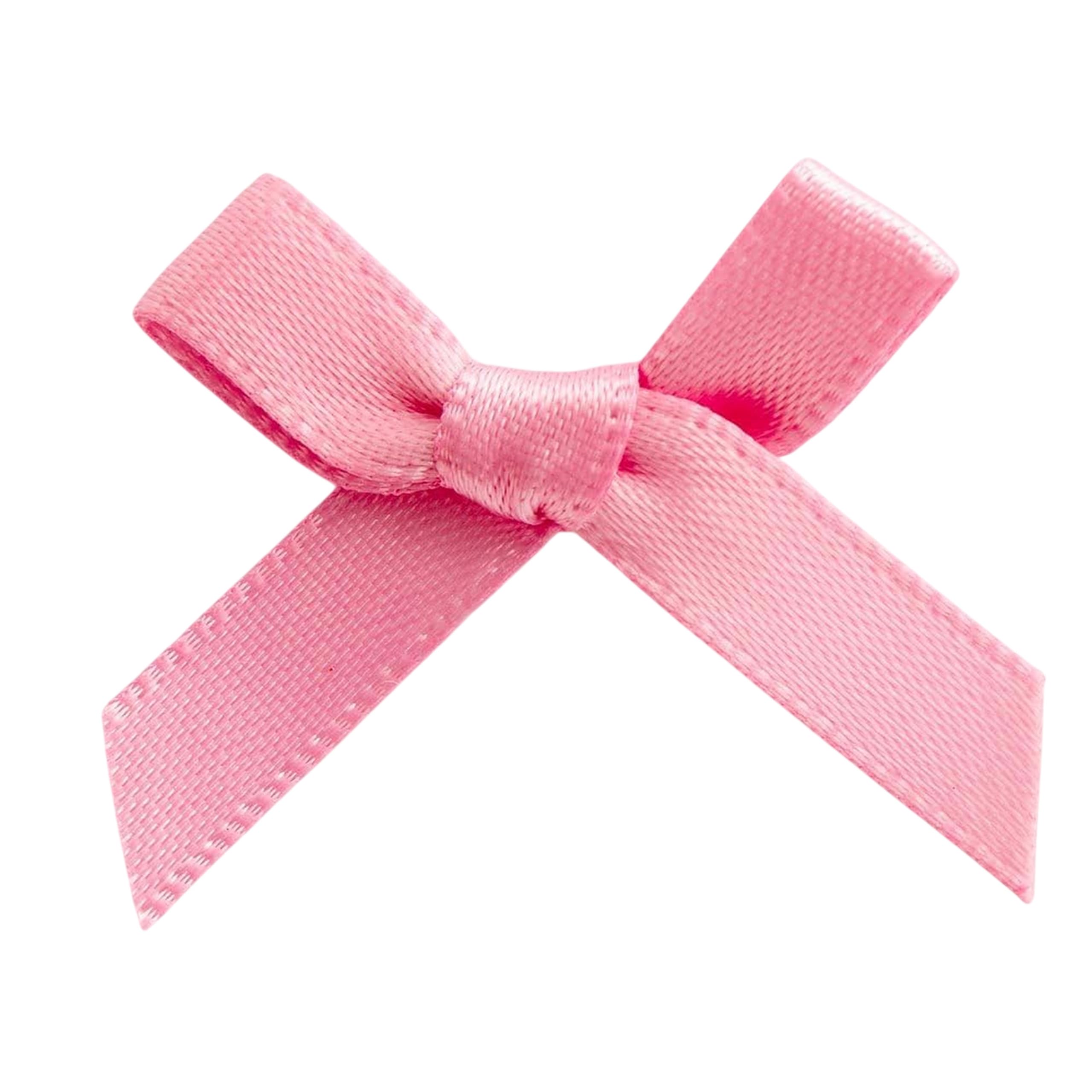 Italian Options Mini Satin Ribbon Bows, Small Bow Decorations for Crafts, Gifts, Hampers, Hair Bow, Wedding Stationery, Floristry, Christmas, Cakes, Crafting, Antique Pink, 100 Pack, 3 cm — image 1