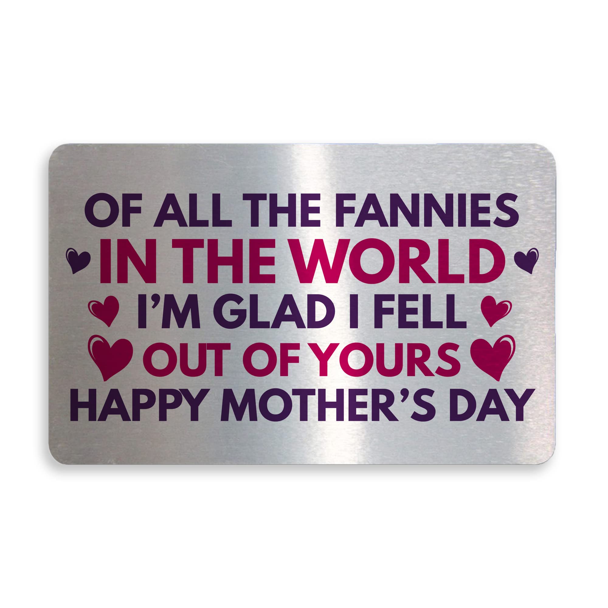 RED OCEAN Funny Mothers Day Rude Gifts Novelty Metal Card Gift For Wallet Purse Gift For Mum Gift From Daughter