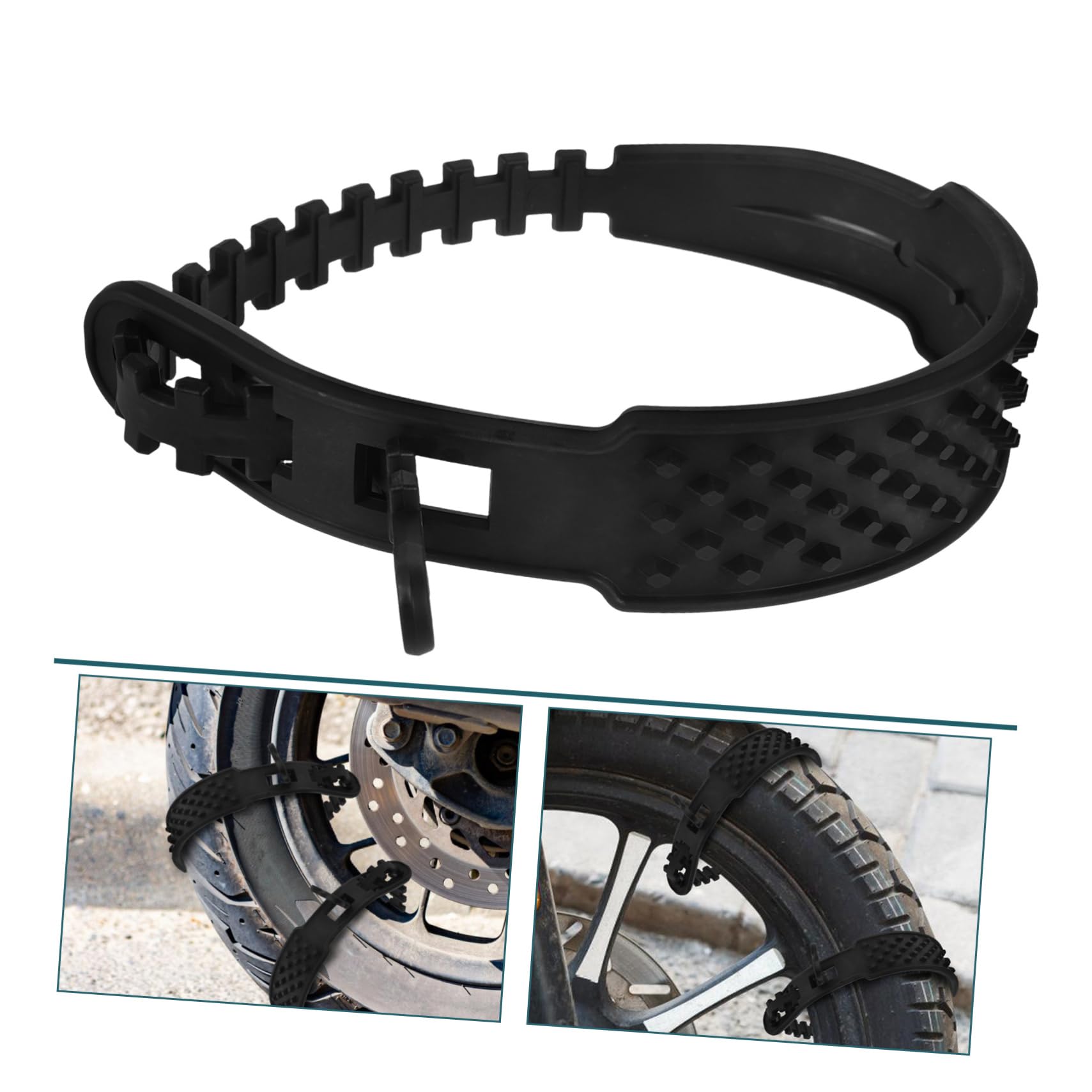PRETYZOOM Fascette Antineve Resistenti All'usura e Facili da Installare in Nailon Nero 4 Pezzi per Pneumatici Moto Perfette per Neve e Ghiaccio Invernale
