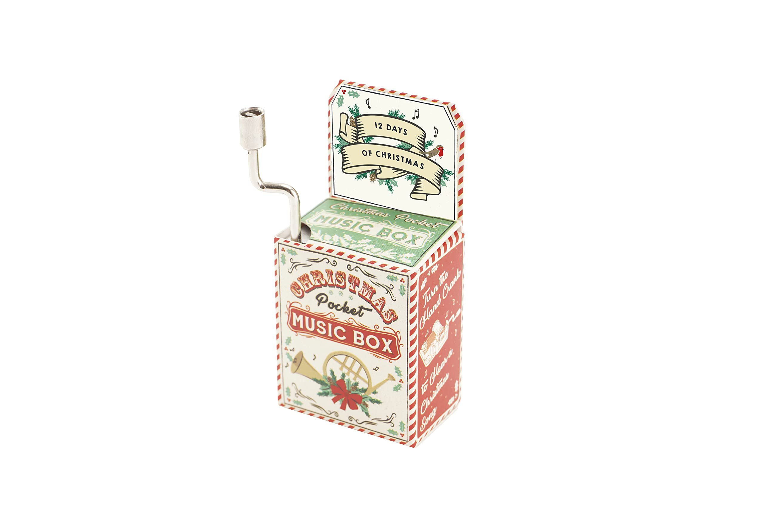 CGB Giftware 12 Days of Christmas Music Box | Instrument Christmas Song | Hand Crank | Gift For Them | Joy To The World GB06633