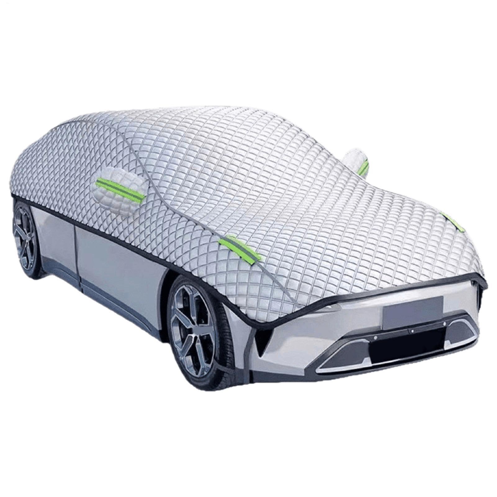 Telo Copriauto Parziale Scudo Pesante Antineve E Antipioggia Resistente | Mezzo Copriauto Superiore Per Protezione Da Sole UV Pioggia Brina Berlina Veicolo Auto Esterno Tetto Pickup