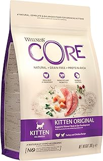 Wellness CORE Dry Cat Food, Grain Free, High Meat Percentage, No Artificial Additives, Various Sizes and Varieties, Kitten, 300 g product image
