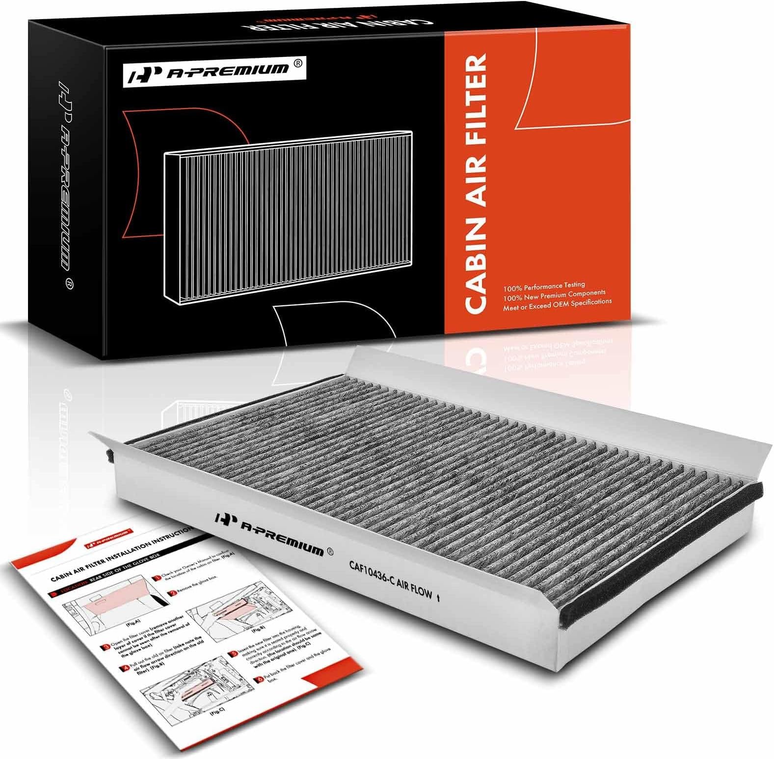 A-Premium Cabin Air Filter with Activated Carbon Compatible with Mercedes-Benz Sprinter 2500/3500 2010-2018, Sprinter 3500XD 2018 & Dodge Sprinter 2500/3500 & Freightliner Sprinter 2500/3500