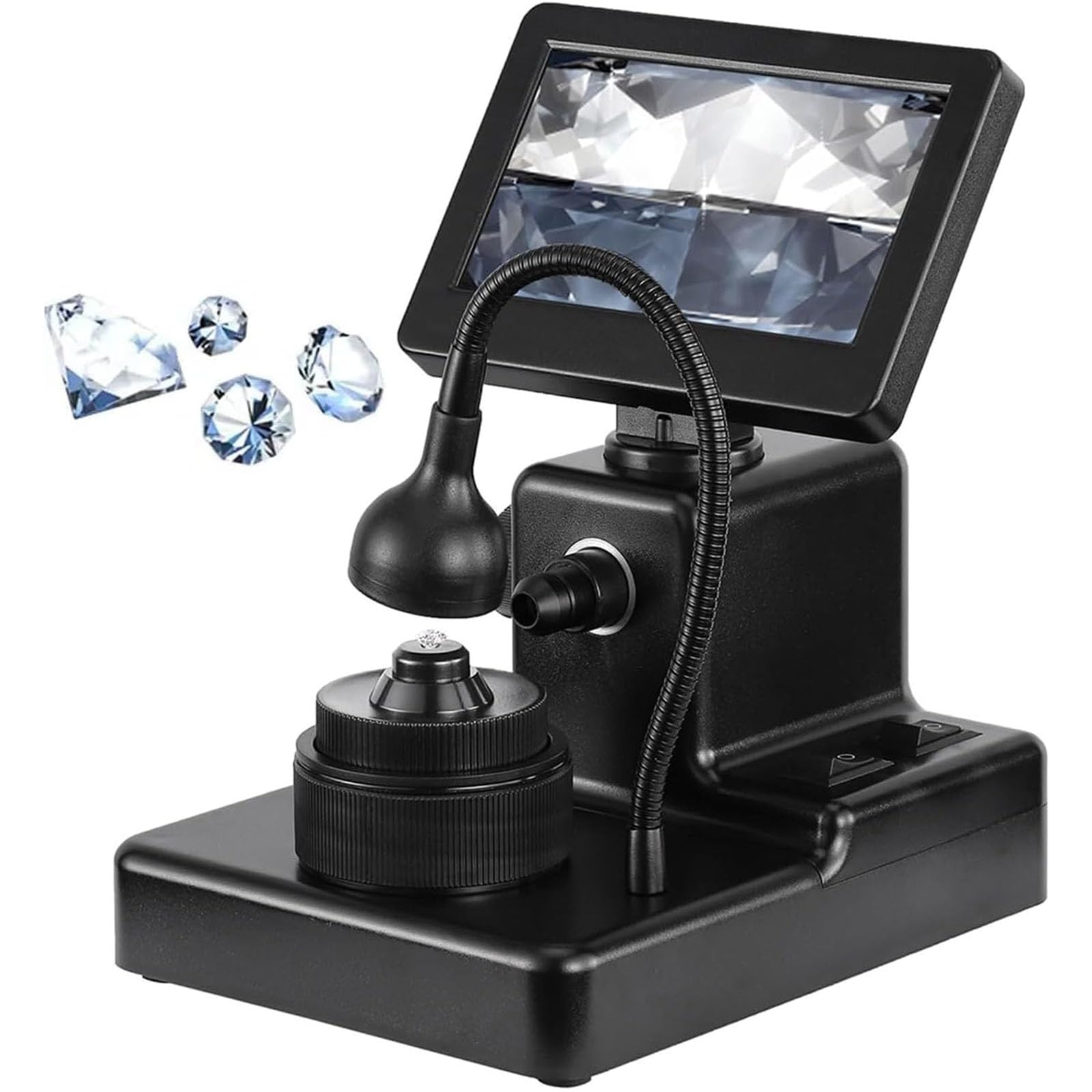 Microscopio digital con enfoque ajustable de 10-40 mm y luces LED regulables 8