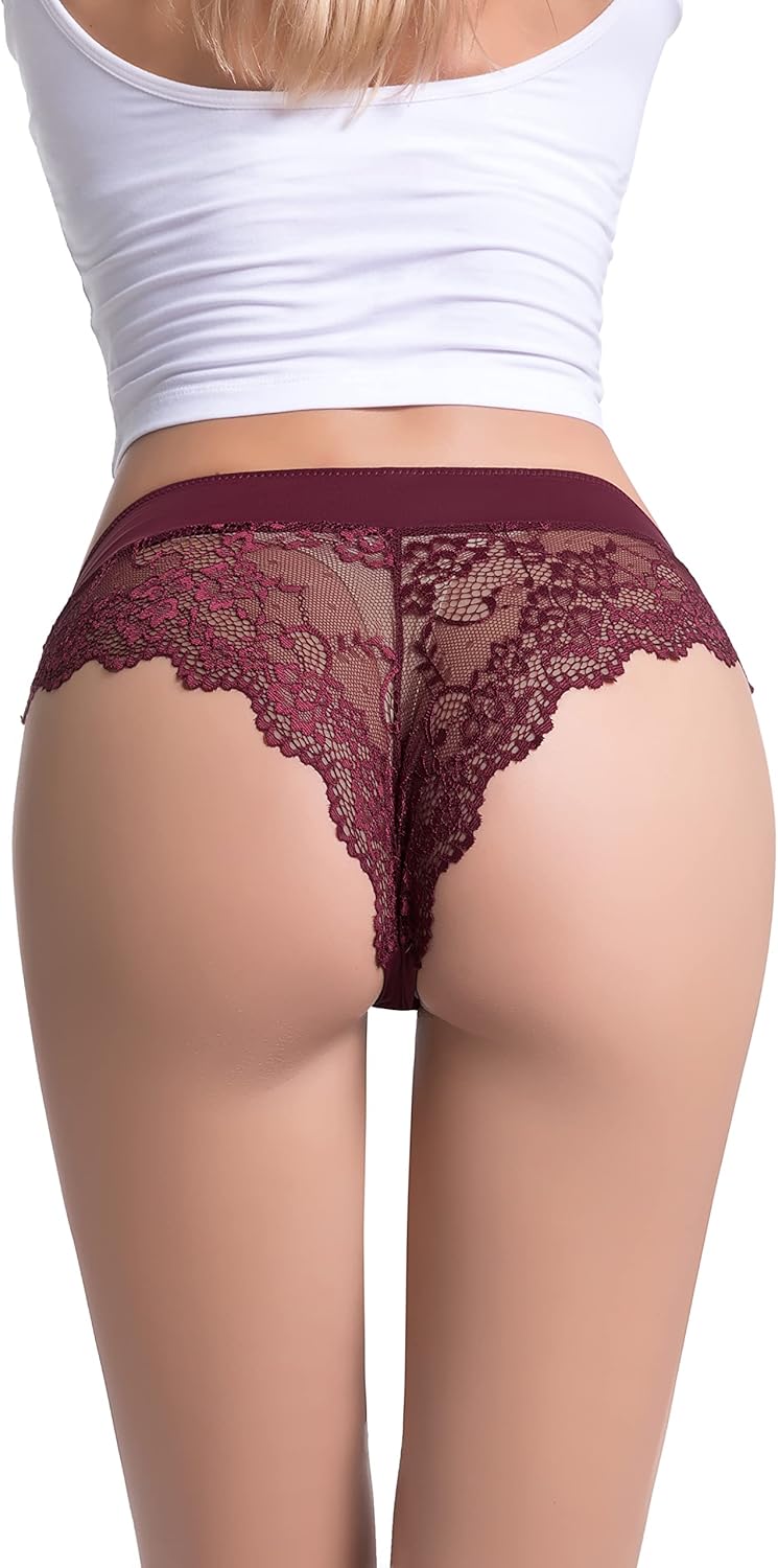 Cheeky Lace Hipster Panties for Women, Sexy Women's Underwear Tanga, Multipacks - Image 4